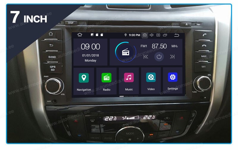 NISSAN | NAVARA | ALASKAN | 2014-2021 Automedia RVT5329 Car multimedia GPS player with Custom Fit Design