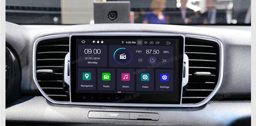 KIA SPORTAGE (2016-2021) Automedia RVT5350 merkkikohtainen Android GPS multimedia näyttösoitin