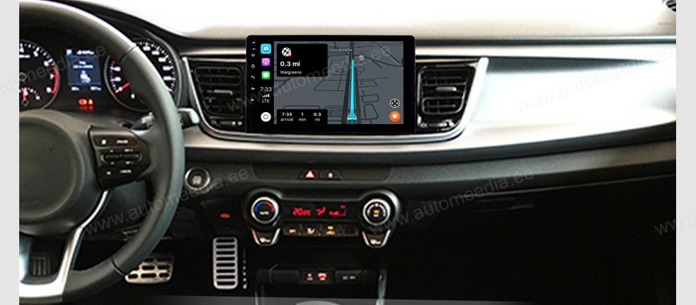 Deckless KIA RIO (2017->) Automedia RVT5366 Mudelikohane android multimeediakeskus gps naviraadio