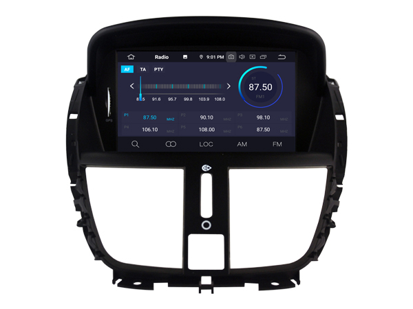 PEUGEOT 207/207CC 2007-2014  Automedia RVT5395 merkkikohtainen Android GPS multimedia näyttösoitin