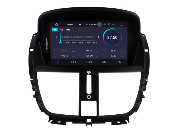 PEUGEOT 207/207CC 2007-2014  Automedia RVT5395 Mudelikohane android multimeediakeskus gps naviraadio