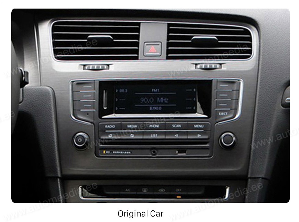 Volkswagen Golf 7 (2013-2019)  Automedia RVT5521 Automedia RVT5521 совместимость мультимедийного радио в зависимости от модели автомобиля