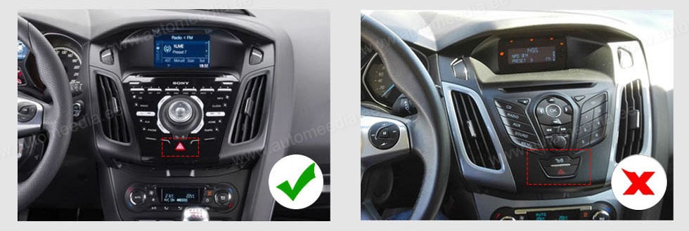 Ford Focus (2015-2017)  Automedia RVT5556 Automedia RVT5556 raadio sobivus autole