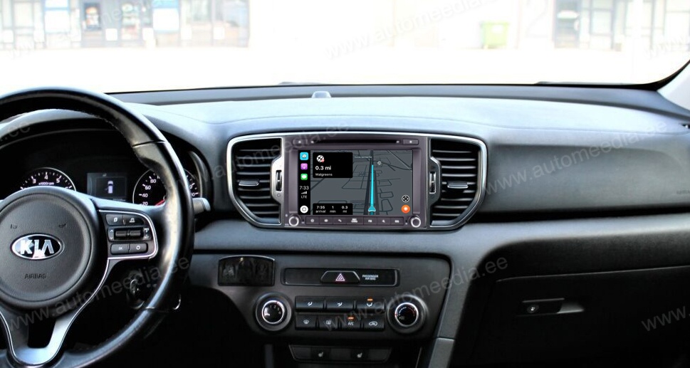 KIA SPORTAGE (2016-2021) Automedia RVT5580 merkkikohtainen Android GPS multimedia näyttösoitin