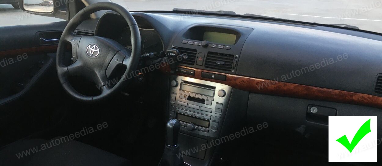 Toyota Avensis T25 (2002-2008)  Automedia RVT5587S Automedia RVT5587S custom fit multimedia radio suitability for the car