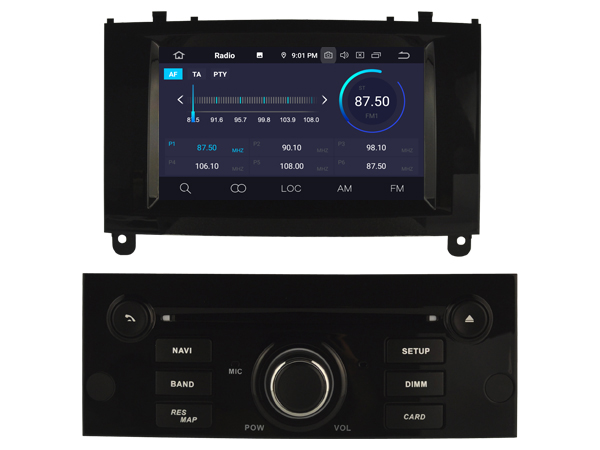 PEUGEOT 407 (Black Glossy Frame)  Automedia RVT5588B Automedia RVT5588B custom fit multimedia radio suitability for the car
