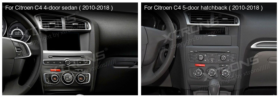 CITROEN C4L / DS4 (2011-2018)  Automedia RVT5626 Automedia RVT5626 совместимость мультимедийного радио в зависимости от модели автомобиля