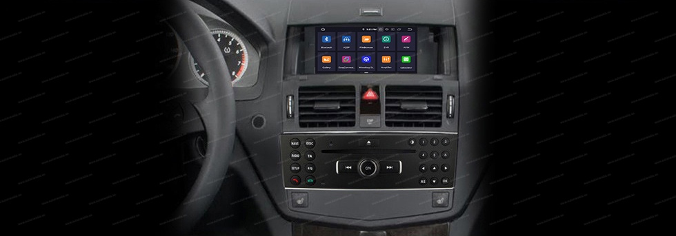 Mercedes-Benz C-Class | W204 (2008-2010) | NTG4.0 (2007-2010)  Automedia RVT5704 merkkikohtainen Android GPS multimedia näyttösoitin
