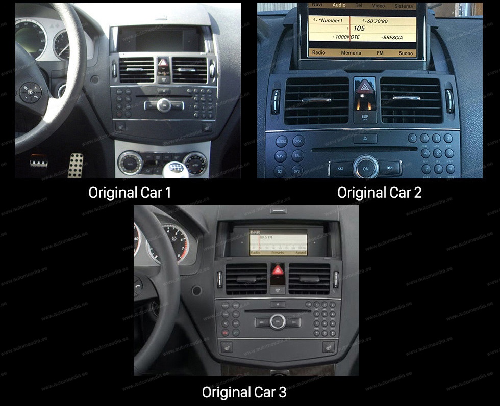 Mercedes-Benz C-Class | W204 (2008-2010) | NTG4.0 (2007-2010)  Automedia RVT5704 Automedia RVT5704 custom fit multimedia radio suitability for the car