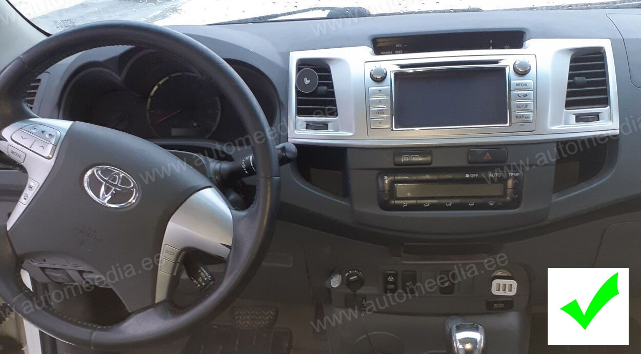 TOYOTA HILUX (2012-2015)  Automedia RVT5709 Automedia RVT5709 raadio sobivus autole