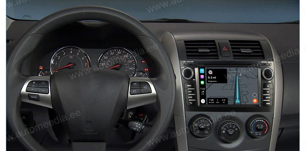 TOYOTA AURIS Gen. I (2007-2012)  Automedia RVT5730 Car multimedia GPS player with Custom Fit Design