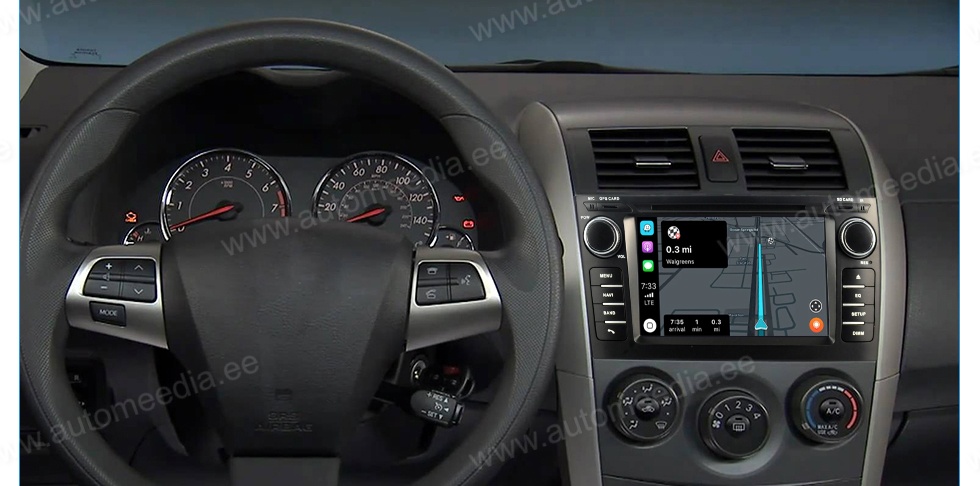 TOYOTA AURIS Gen. I (2007-2012) Automedia RVT5730 Car multimedia GPS player with Custom Fit Design