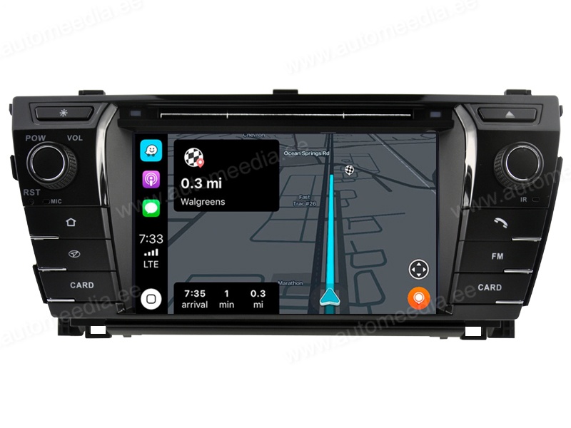 TOYOTA COROLLA (2012-2015) Automedia RVT5781 Mudelikohane android multimeediakeskus gps naviraadio