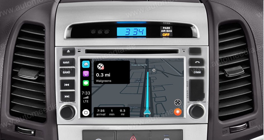 SANTA FE (2007-2011) Automedia RVT5784 Mudelikohane android multimeediakeskus gps naviraadio