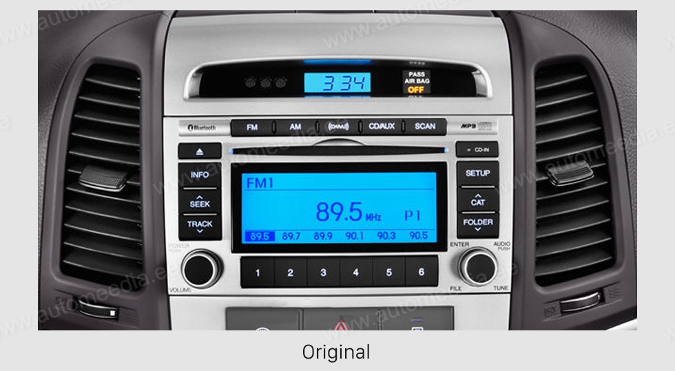 SANTA FE (2007-2011)  Automedia RVT5784 Automedia RVT5784 mallikohtaisen multimediaradion soveltuvuus autoon