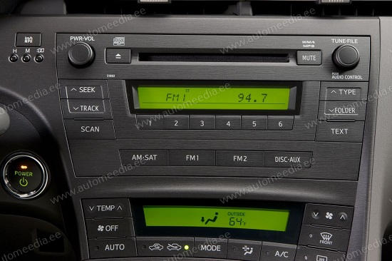 Toyota Prius XW30 2009 - 2015 BLACK frame (With no OEM screen) Automedia WTS-9144BLA Automedia WTS-9144BLA raadio sobivus autole