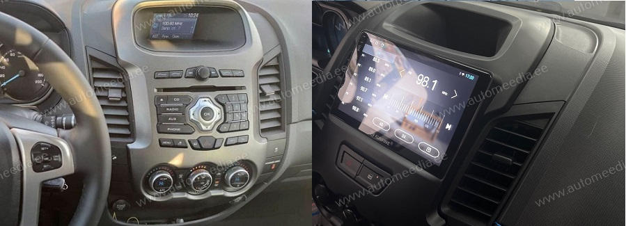 Ford Ranger 2011 - 2016  Automedia WTS-9462 Automedia WTS-9462 mallikohtaisen multimediaradion soveltuvuus autoon
