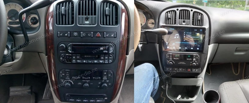 Dodge Caravan / Chrysler Voyager / Town&Country 2000 - 2007 (with steering wheel knobs)  Automedia WTS-9838 Automedia WTS-9838 mallikohtaisen multimediaradion soveltuvuus autoon