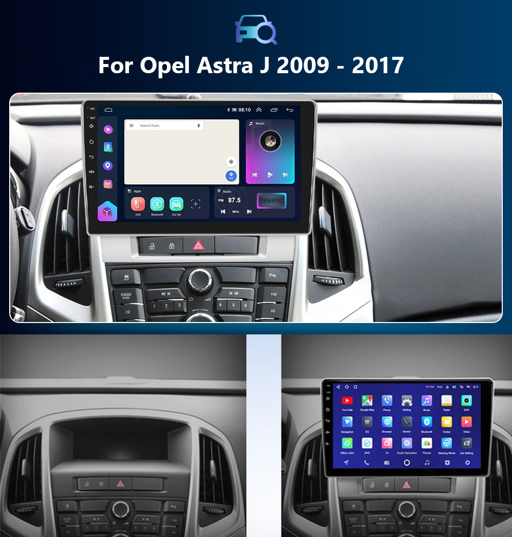 Opel Astra J (2009-2015)  Automedia WTS-9974 Automedia WTS-9974 совместимость мультимедийного радио в зависимости от модели автомобиля