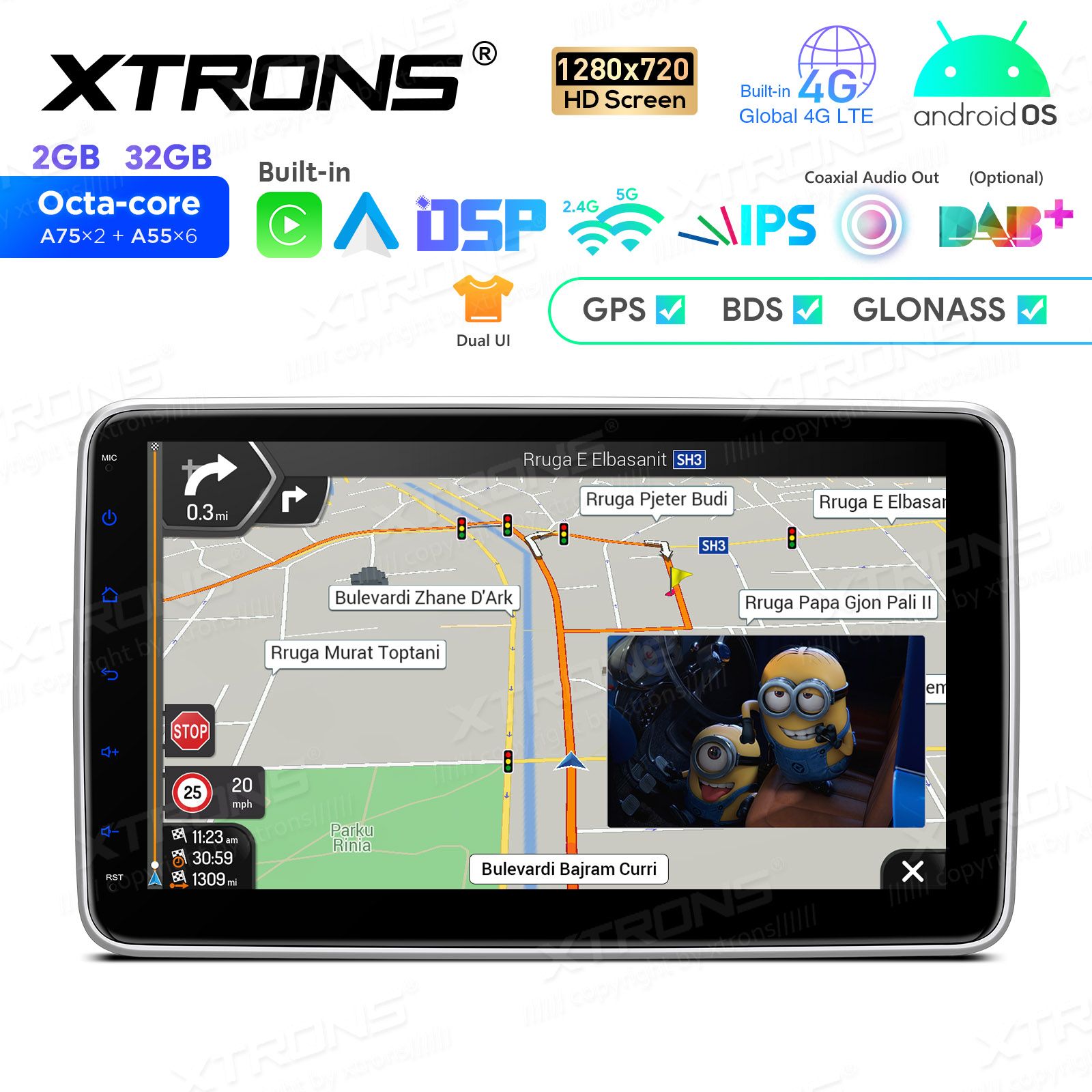1 DIN Android 12  | GPS autoraadio ja multimeedia keskus