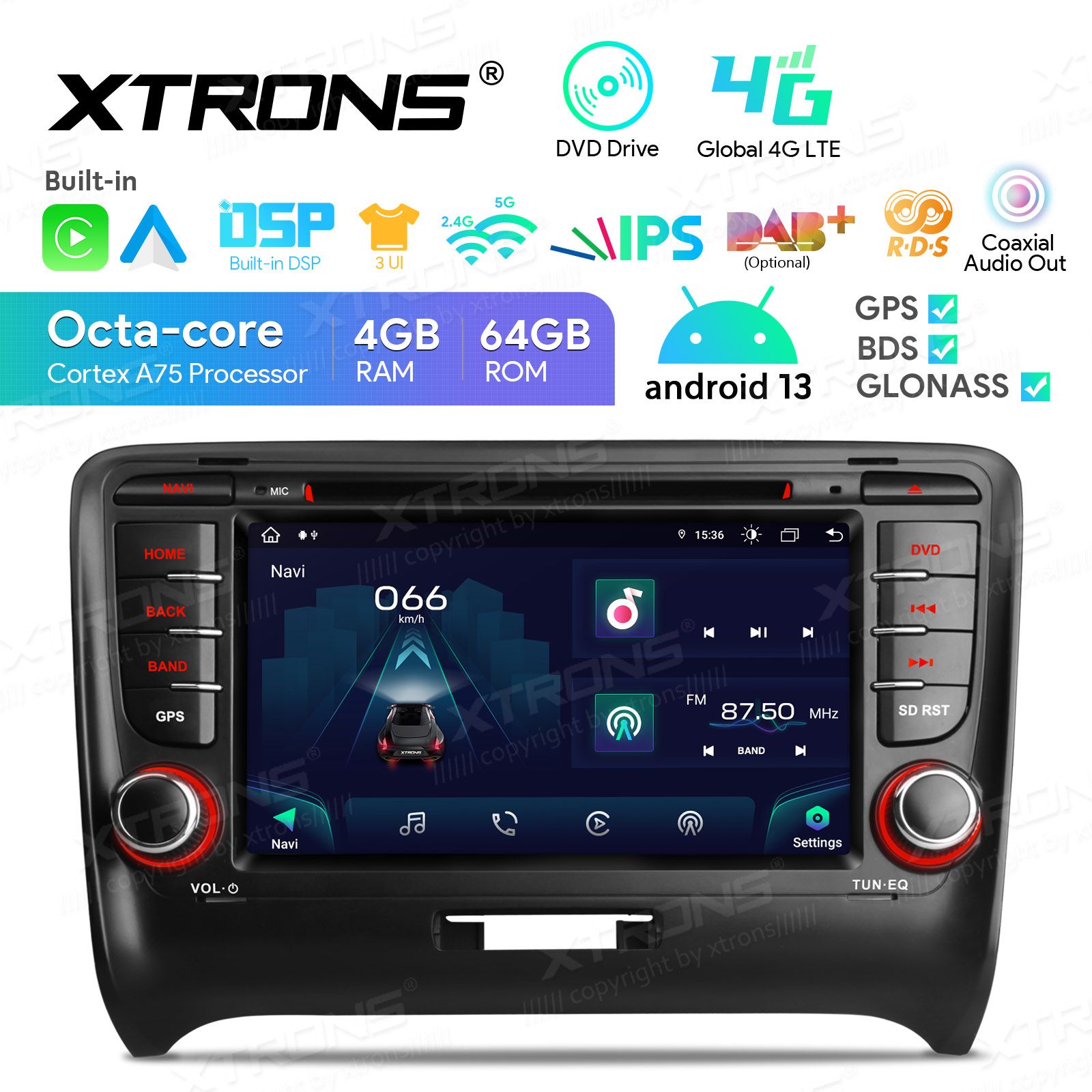 Audi TT (2006-2012) Android 13  | GPS car radio and multimedia system