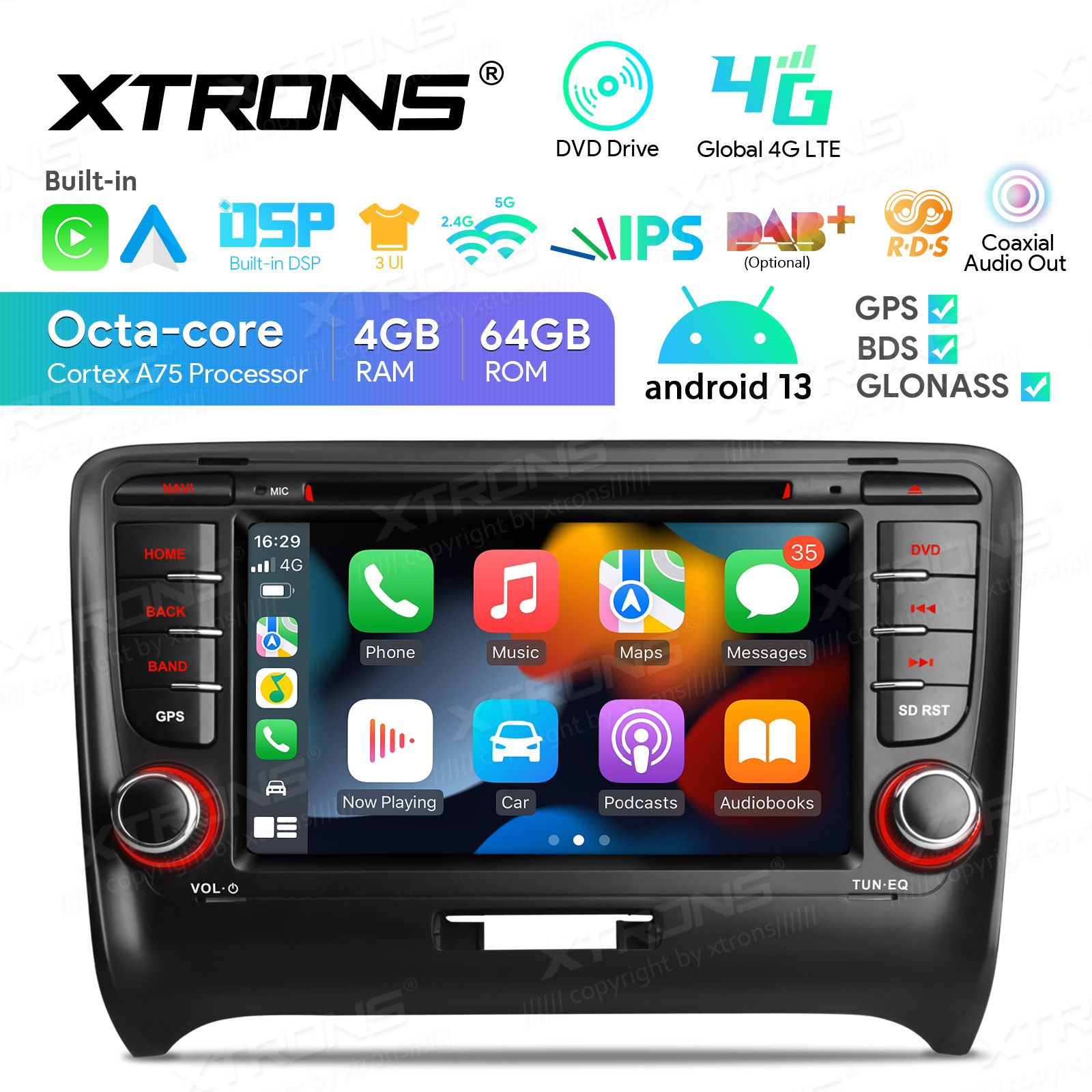 Audi TT (2006-2012) Android 13  | GPS autoraadio ja multimeedia keskus