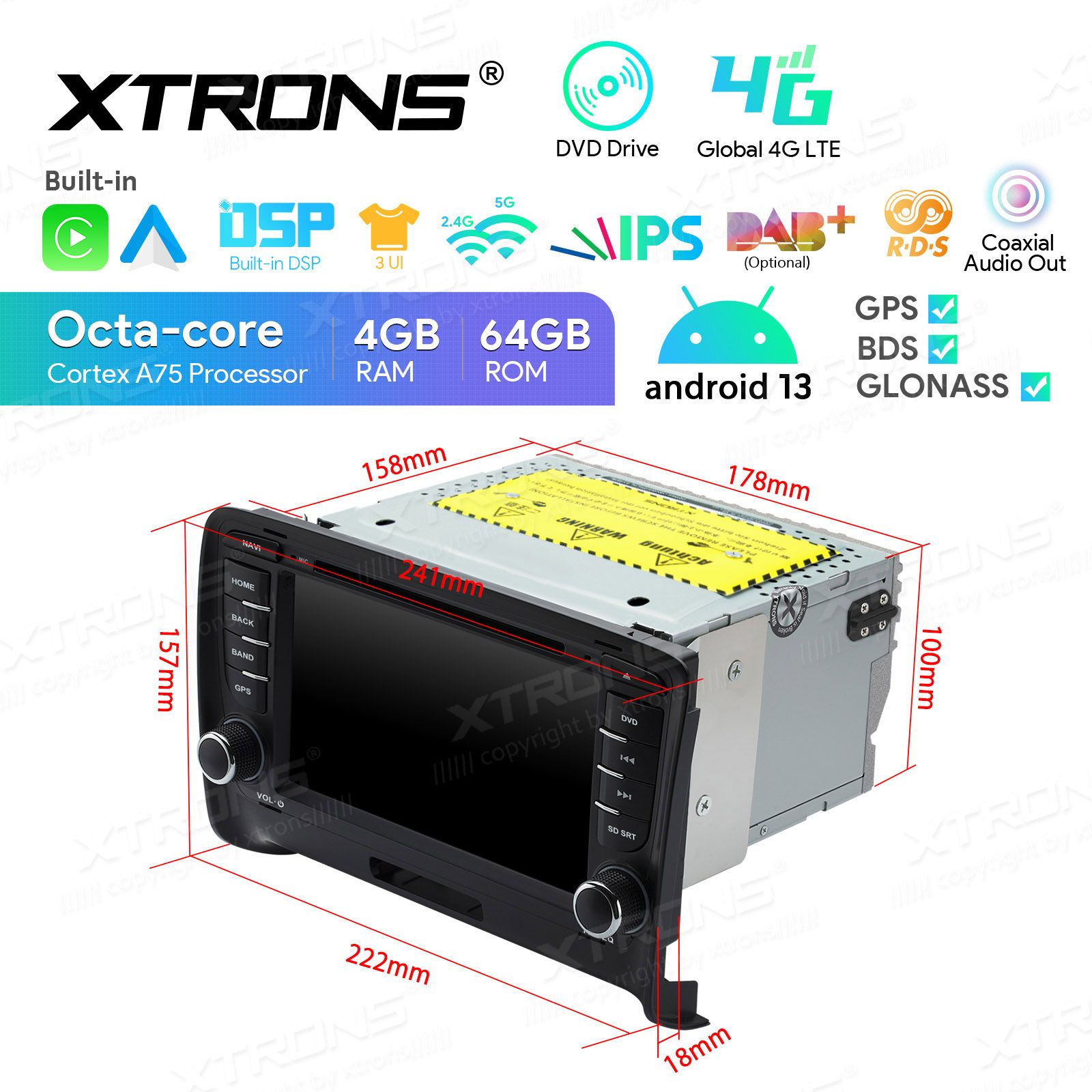 Audi TT (2006-2012) Android 13  | GPS autoraadio ja multimeedia keskus