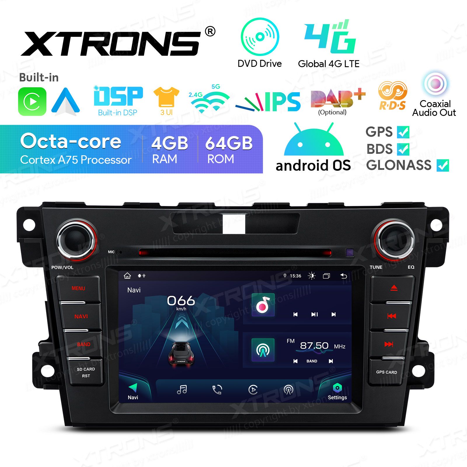 Mazda CX7 (2007-2012) Android 13  | GPS autoraadio ja multimeedia keskus