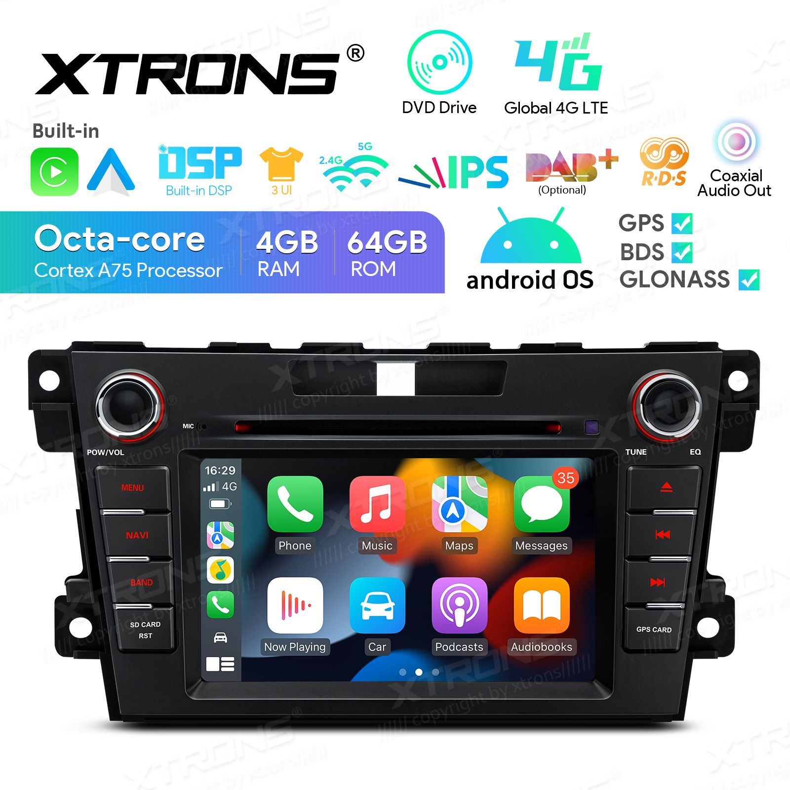 Mazda CX7 (2007-2012) Android 13  | GPS autoraadio ja multimeedia keskus