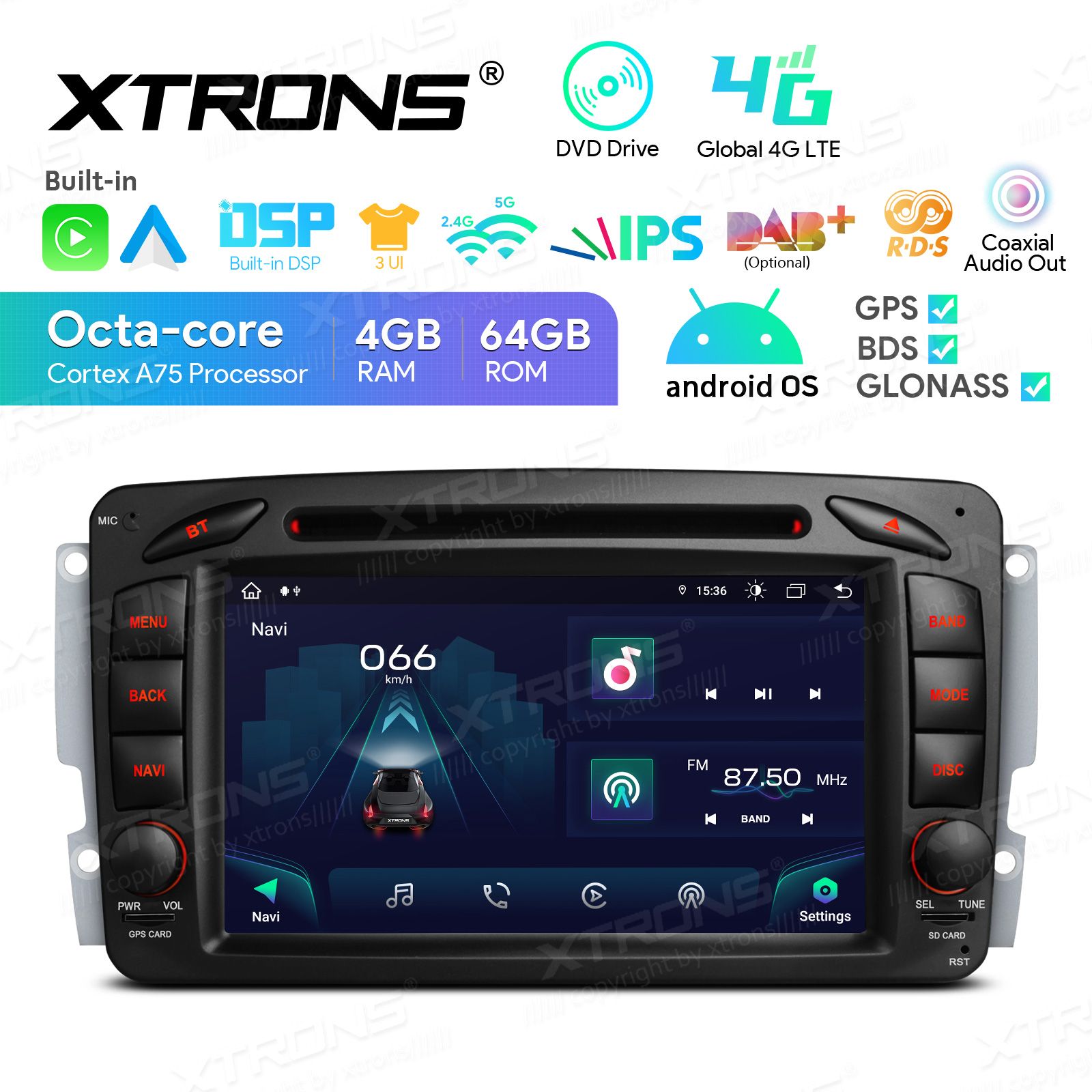 Mercedes-Benz CLK (1998-2004) | C-Class (2000-2004) | G-Class (1998-2006) | Vito & Viano (2003-2006) Android 13  | GPS car radio and multimedia system