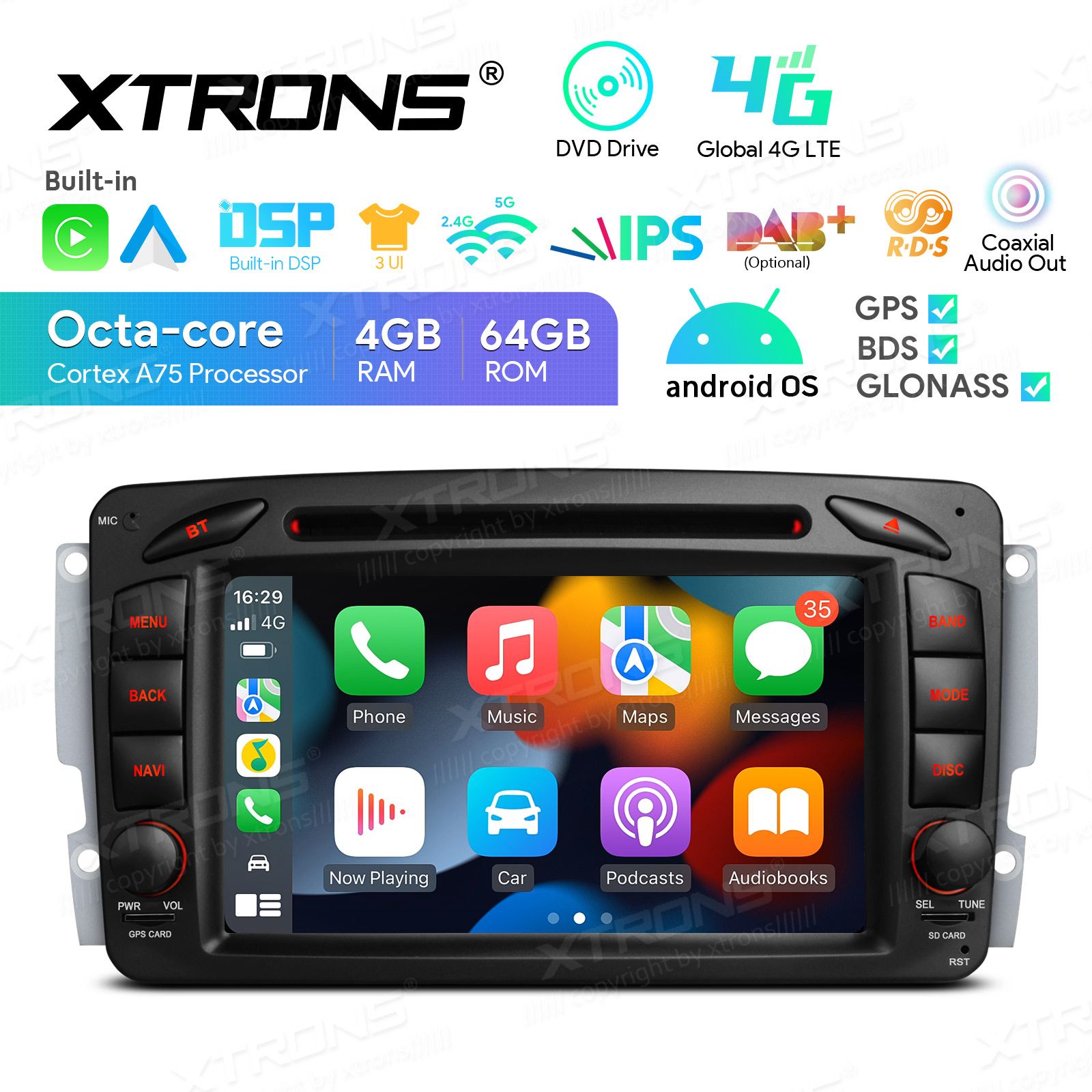 Mercedes-Benz CLK (1998-2004) | C-Class (2000-2004) | G-Class (1998-2006) | Vito & Viano (2003-2006) Android 13  | GPS autoraadio ja multimeedia keskus