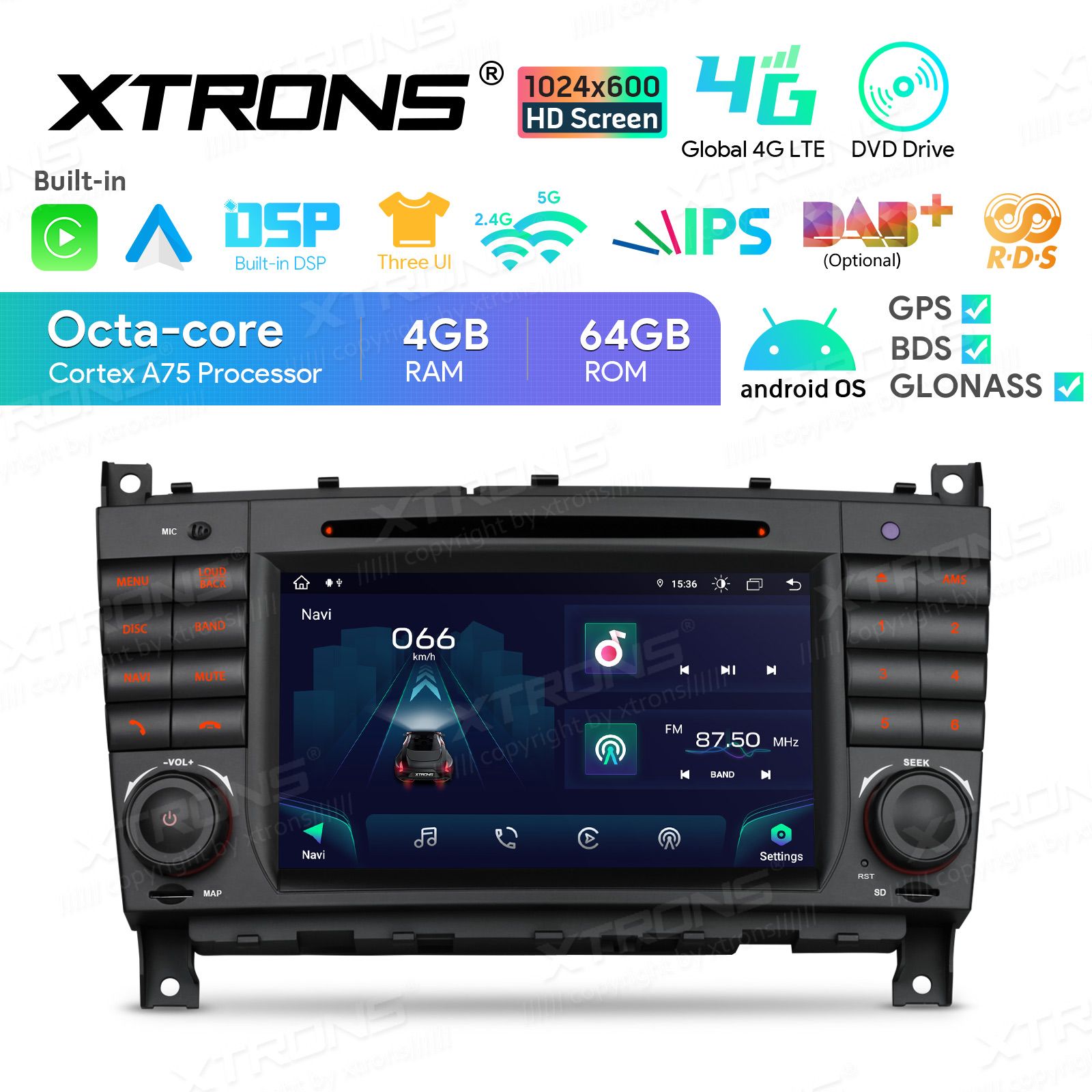 Mercedes-Benz CLK (2005-2006) | C-Class (2004-2007) | G-Class (2005-2008) Android 13  | GPS car radio and multimedia system