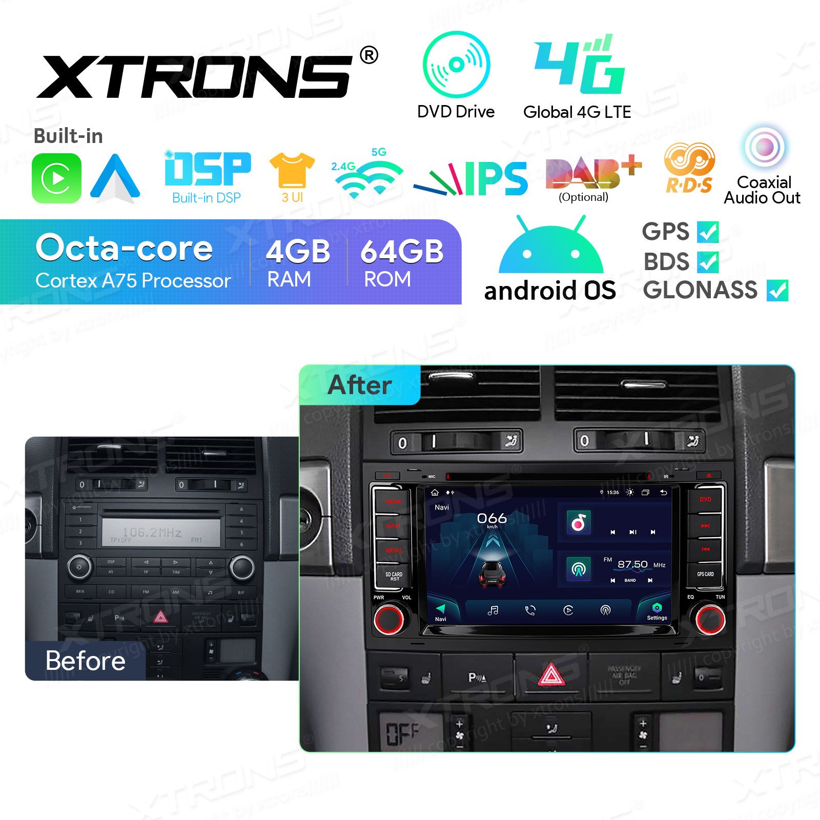 VW Touareg | Multivan | Transporter | (2004-2010) Android 13  | GPS autoraadio ja multimeedia keskus