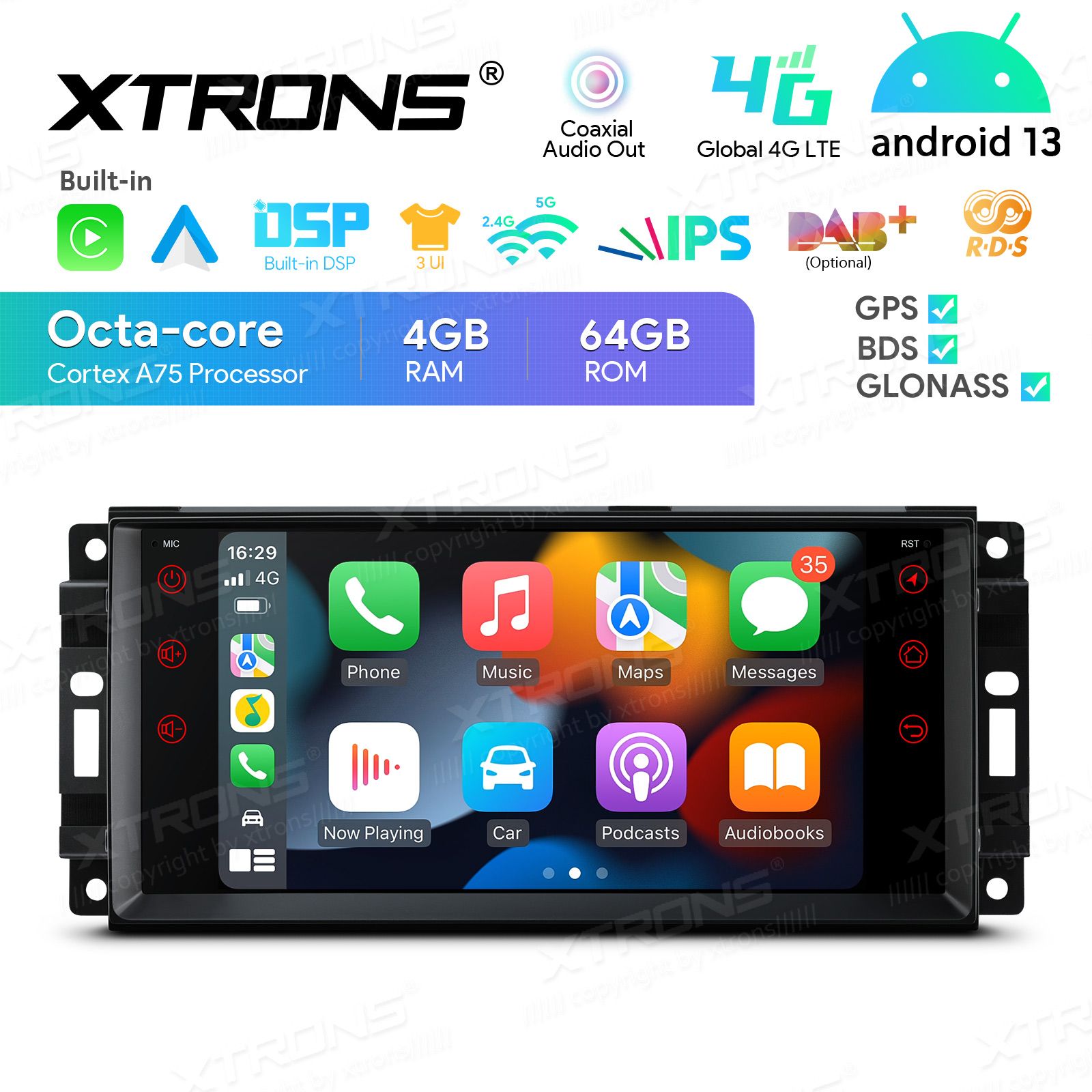 Jeep | Dodge | Chrysler | Grand Cherokee | Compass | Patriot | 300C Android 13  | GPS autoraadio ja multimeedia keskus