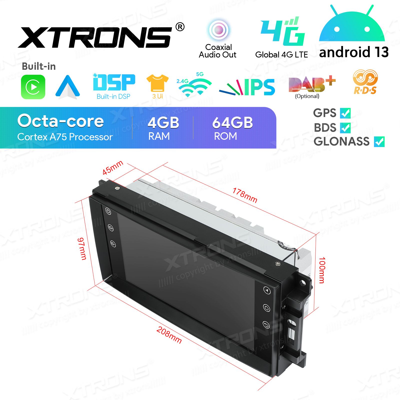 Jeep | Dodge | Chrysler | Grand Cherokee | Compass | Patriot | 300C Android 13  | GPS autoraadio ja multimeedia keskus