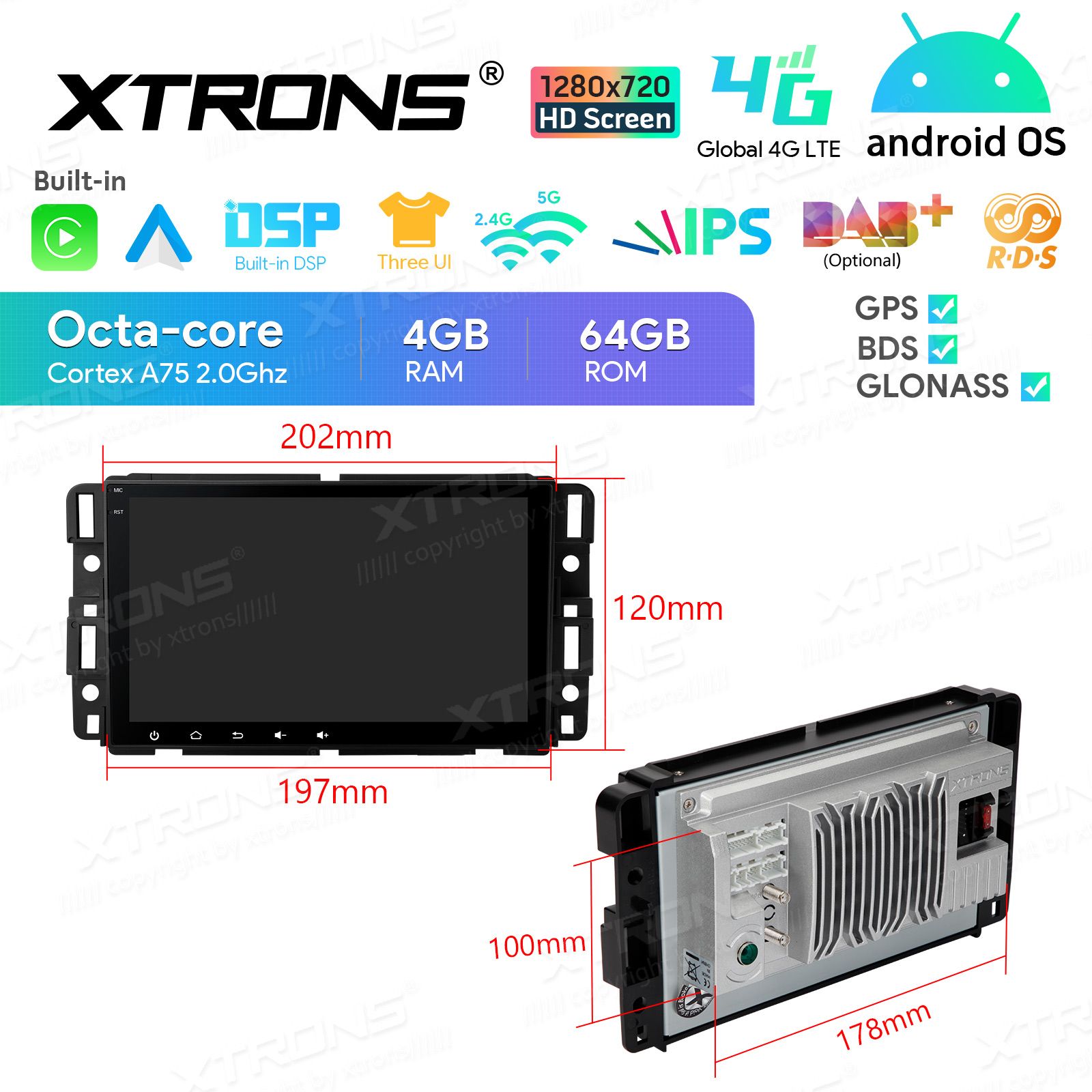 Chevrolet | Buick | GMC | HUMMER Android 13  | GPS autoraadio ja multimeedia keskus