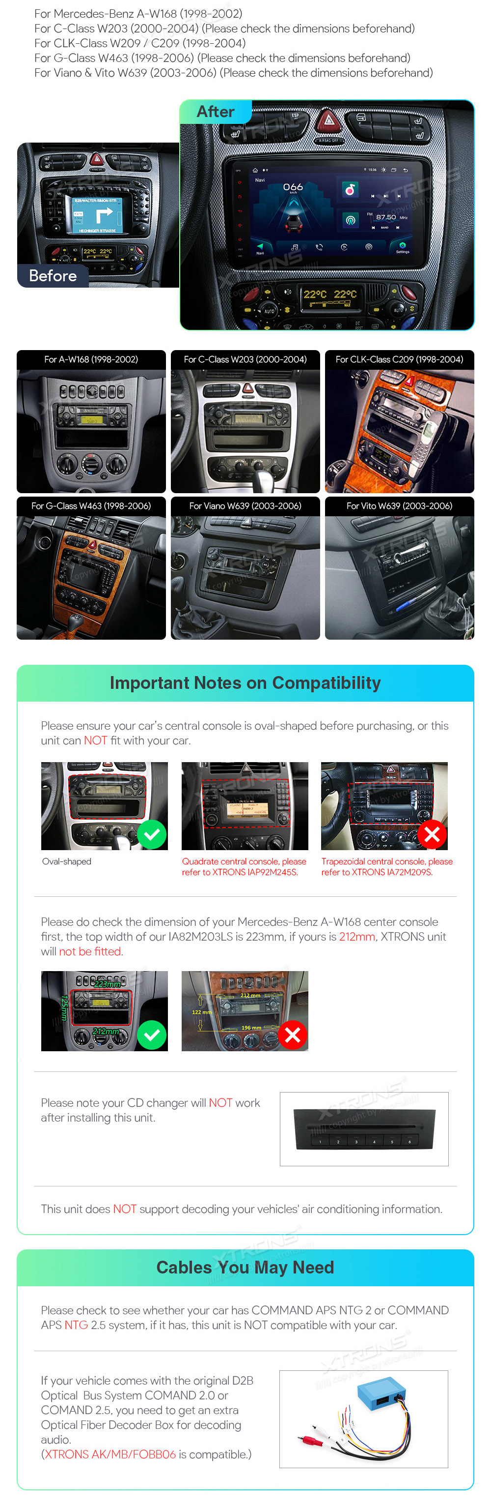 XTRONS IA82M203LS XTRONS IA82M203LS custom fit multimedia radio suitability for the car