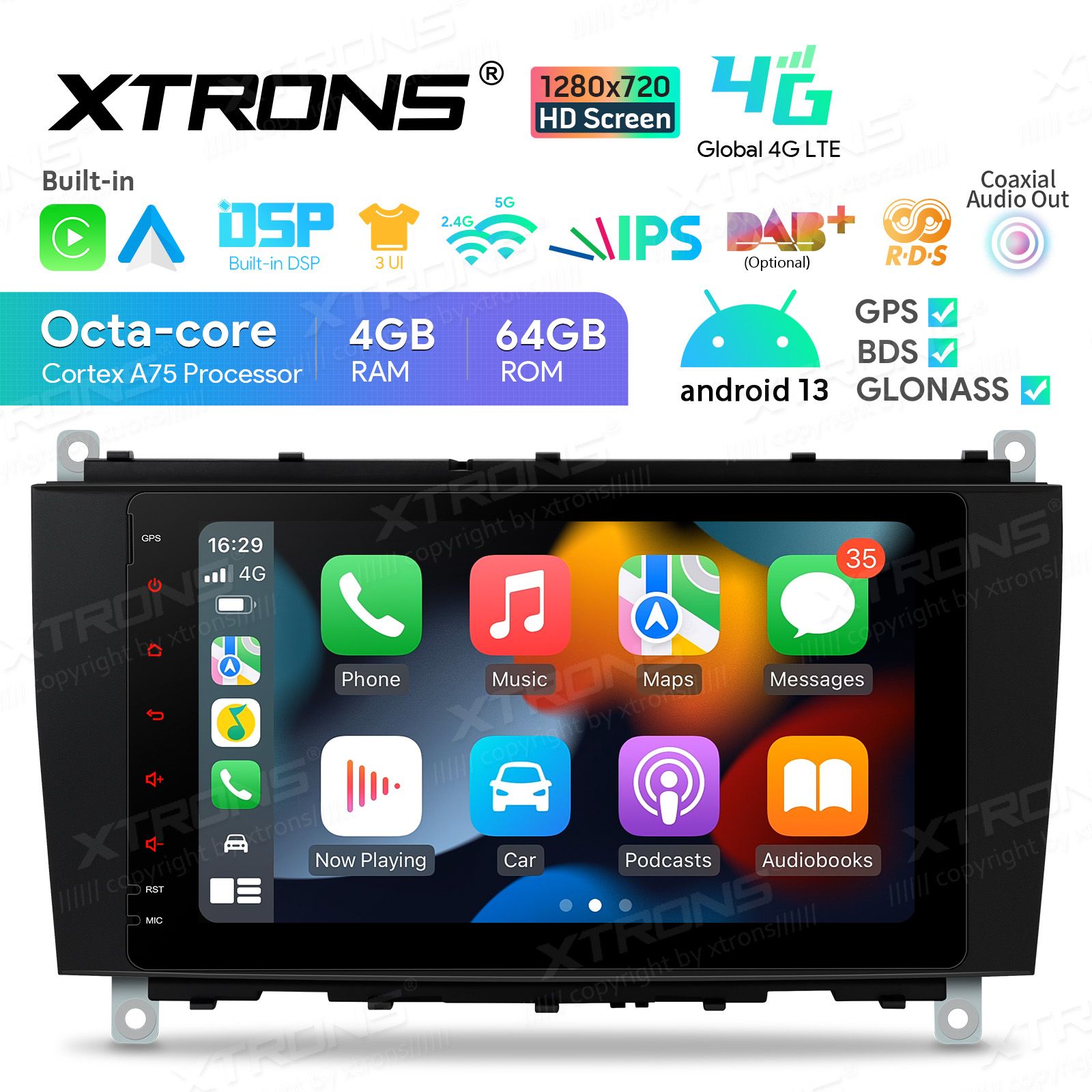 Mercedes-Benz CLK (2005-2006) | C-Class (2004-2007) | G-Class (2005-2008) Android 13  | GPS autoraadio ja multimeedia keskus