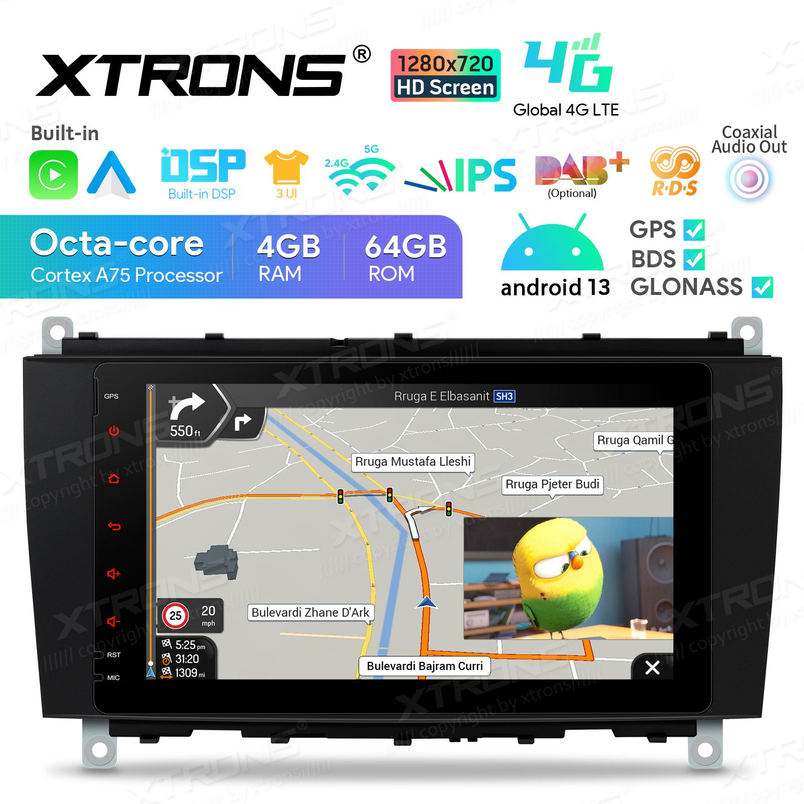 Mercedes-Benz CLK (2005-2006) | C-Class (2004-2007) | G-Class (2005-2008) Android 13  | GPS autoraadio ja multimeedia keskus