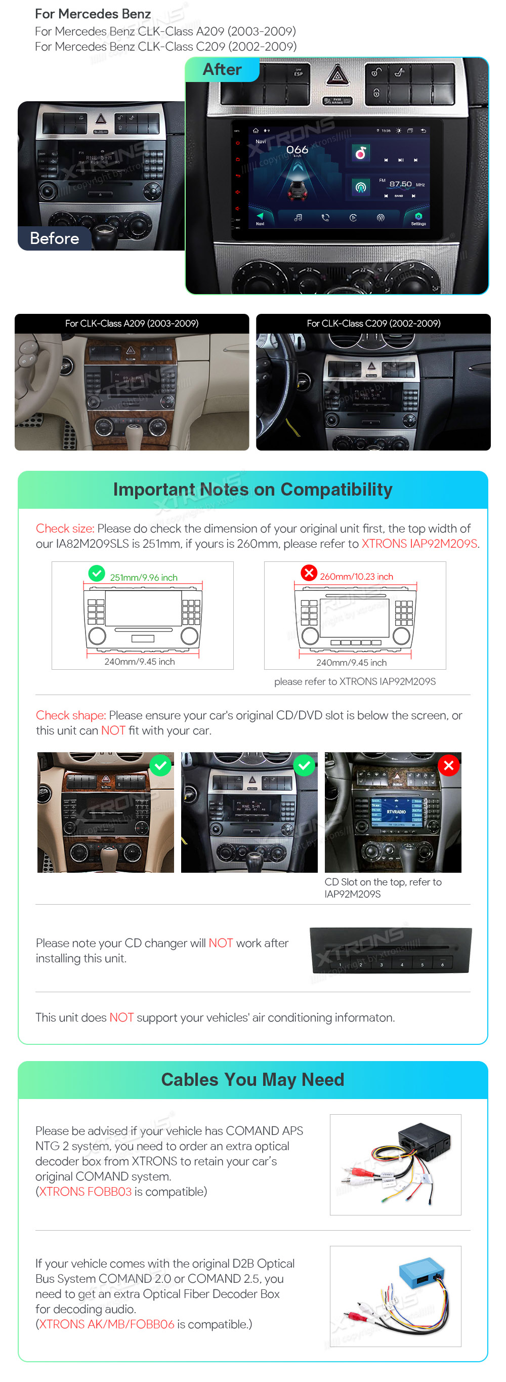 XTRONS IA82M209SLS XTRONS IA82M209SLS custom fit multimedia radio suitability for the car