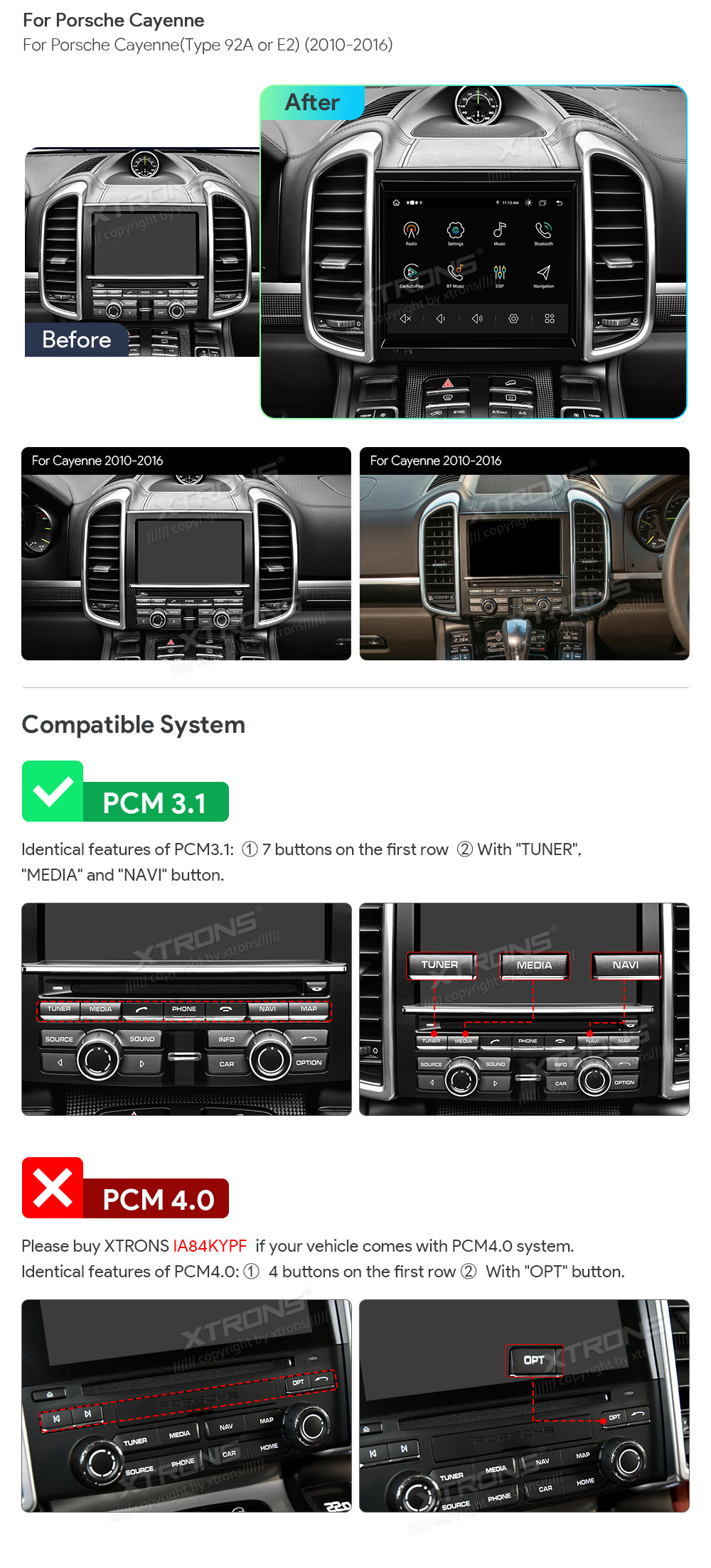 XTRONS IA84KYPT XTRONS IA84KYPT custom fit multimedia radio suitability for the car