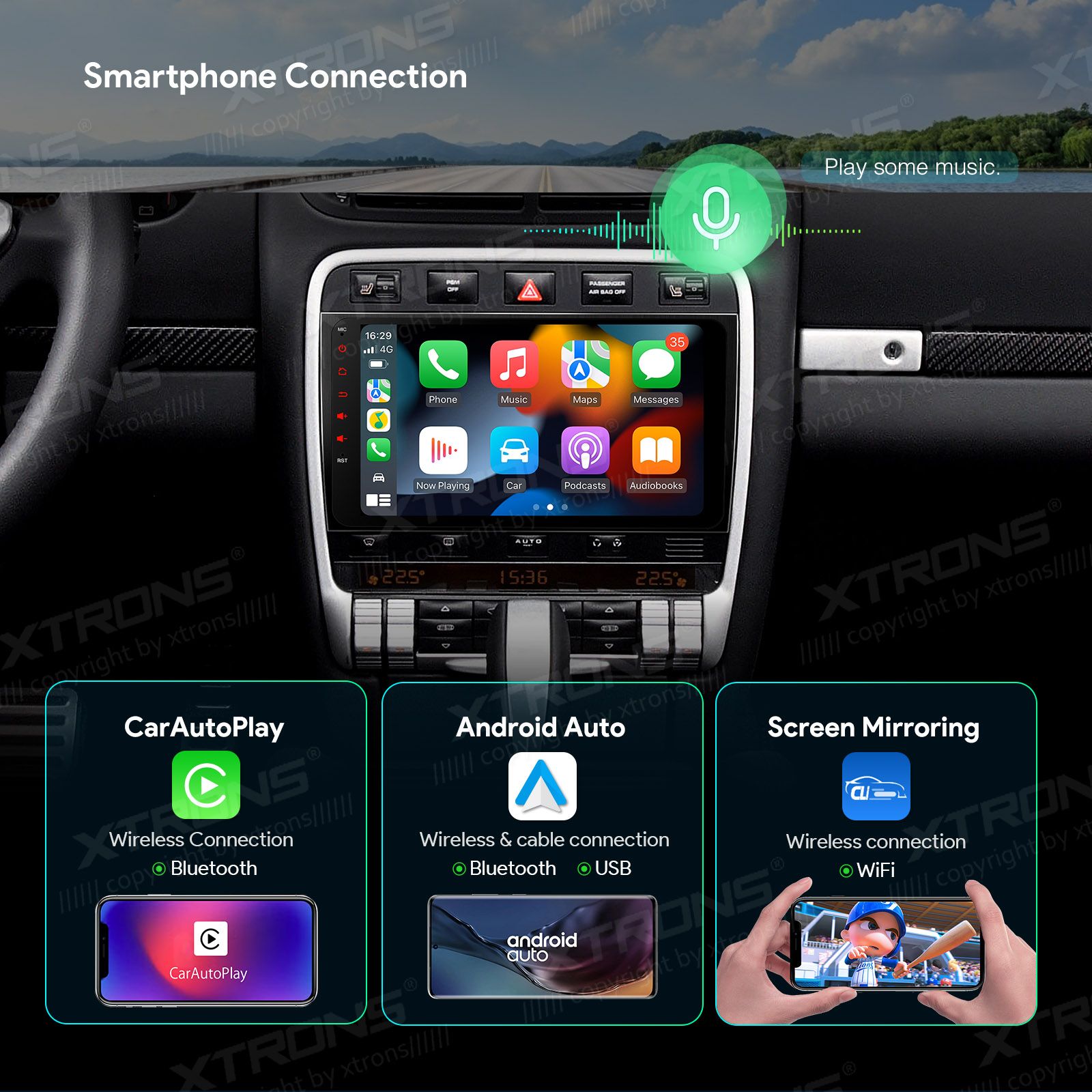 Porsche Cayenne (2003-2010) Android 13  | GPS autoraadio ja multimeedia keskus
