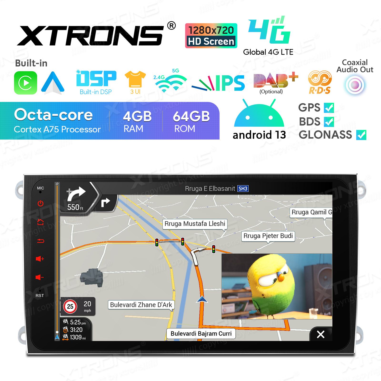 Porsche Cayenne (2003-2010) Android 13  | GPS autoraadio ja multimeedia keskus