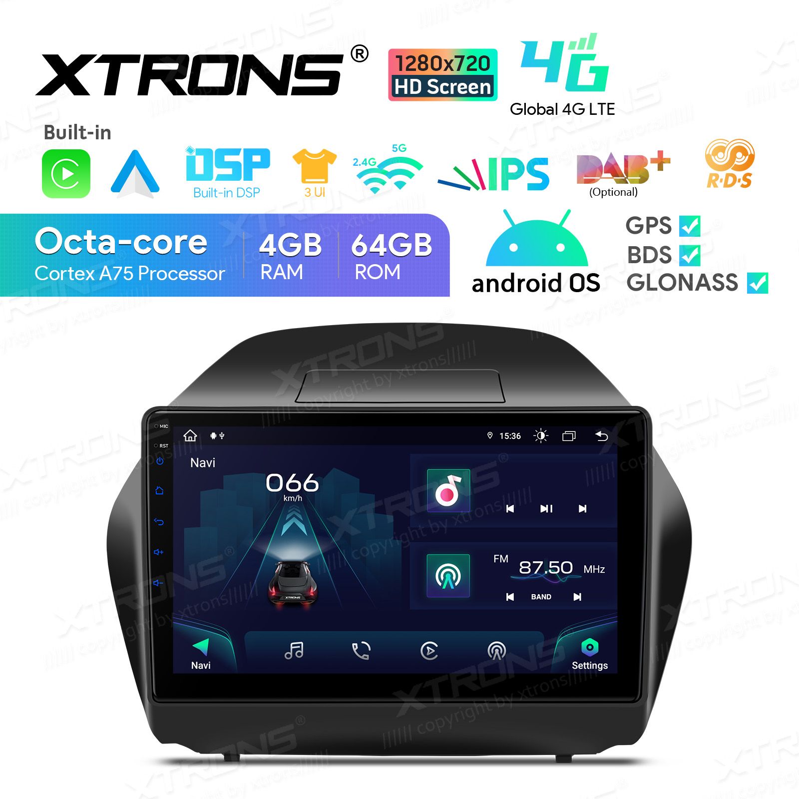 Hyundai IX35 | Tucson II (2009-2015) Android 13  | GPS autoraadio ja multimeedia keskus