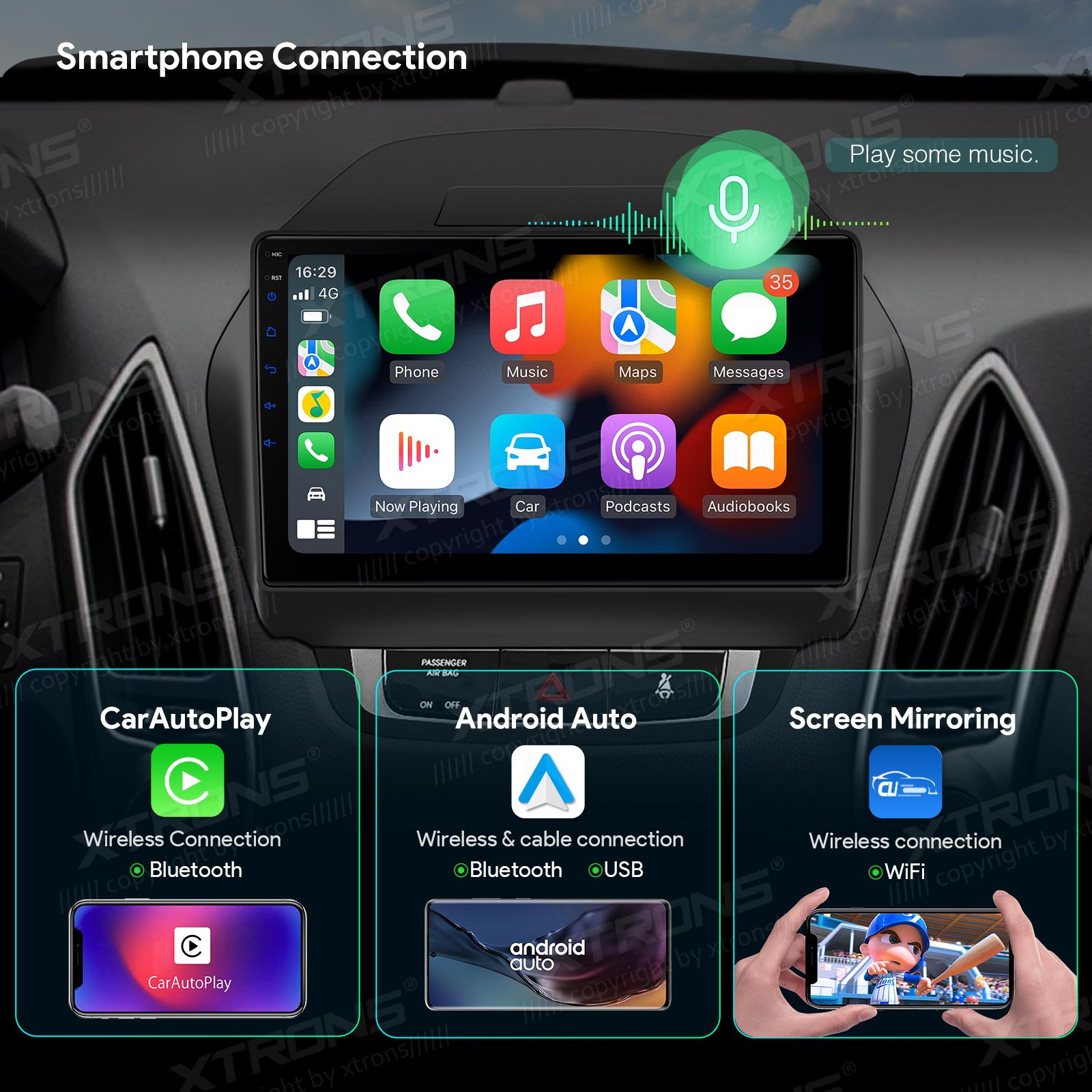 Hyundai IX35 | Tucson II (2009-2015) Android 13  | GPS autoraadio ja multimeedia keskus