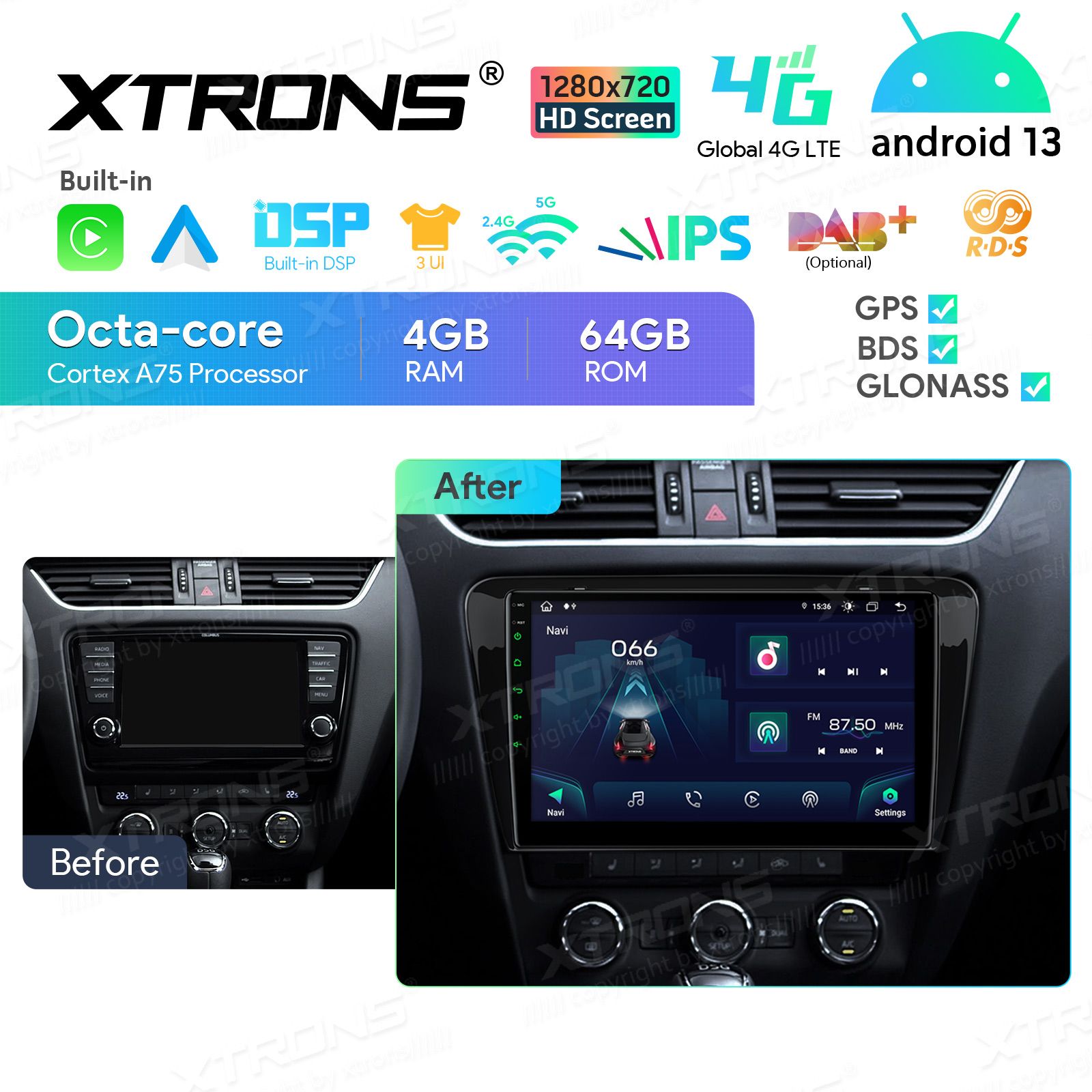 Skoda Octavia | Yeti (2008-2013) Android 13  | GPS autoraadio ja multimeedia keskus