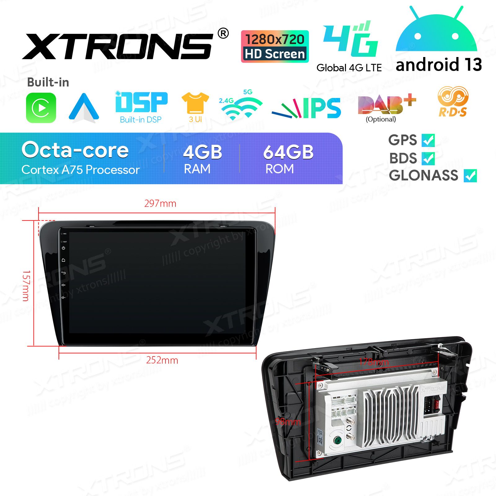 Skoda Octavia | Yeti (2008-2013) Android 13  | GPS autoraadio ja multimeedia keskus