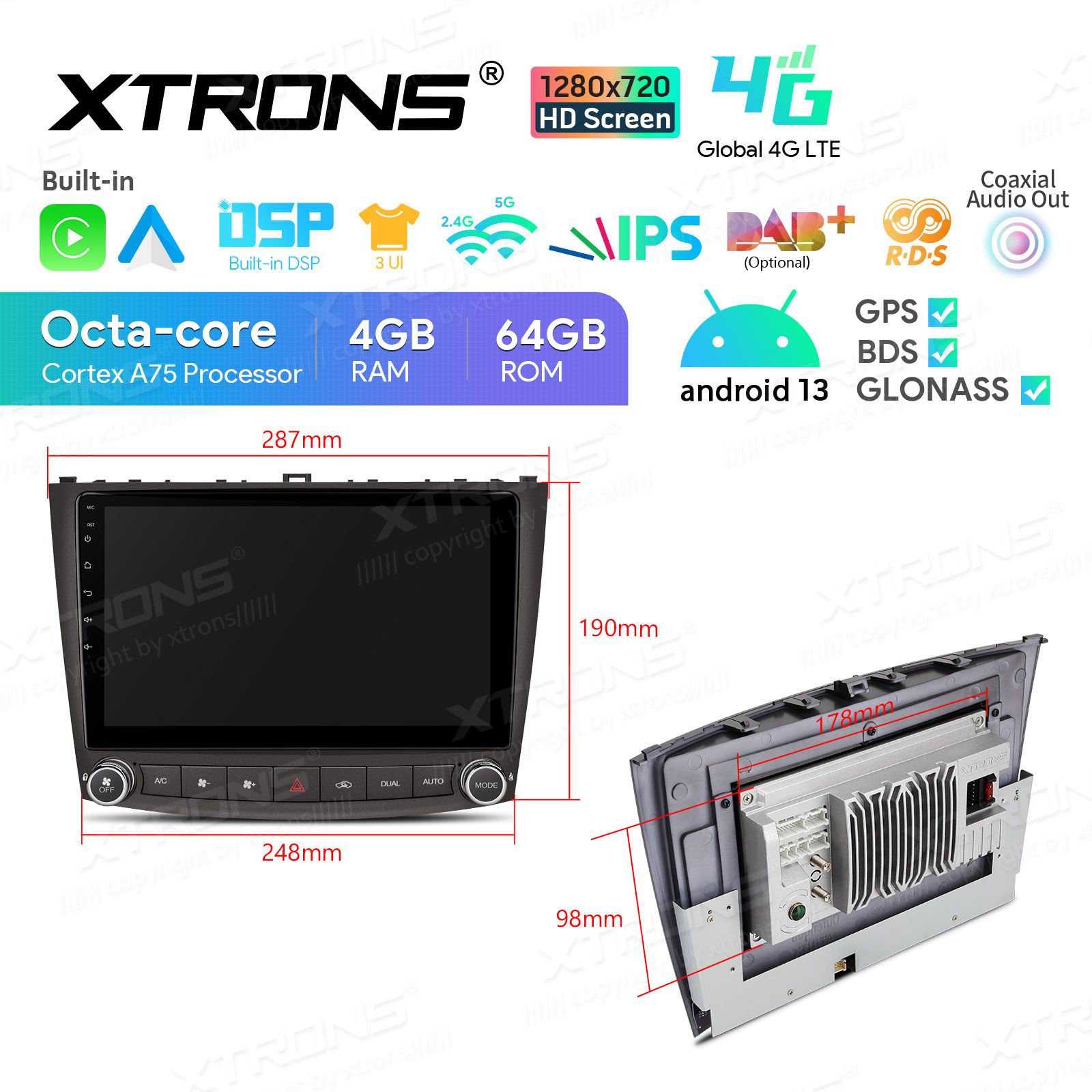Lexus IS200 | IS300 | IS350 (2006-2012) Android 13  | GPS autoraadio ja multimeedia keskus