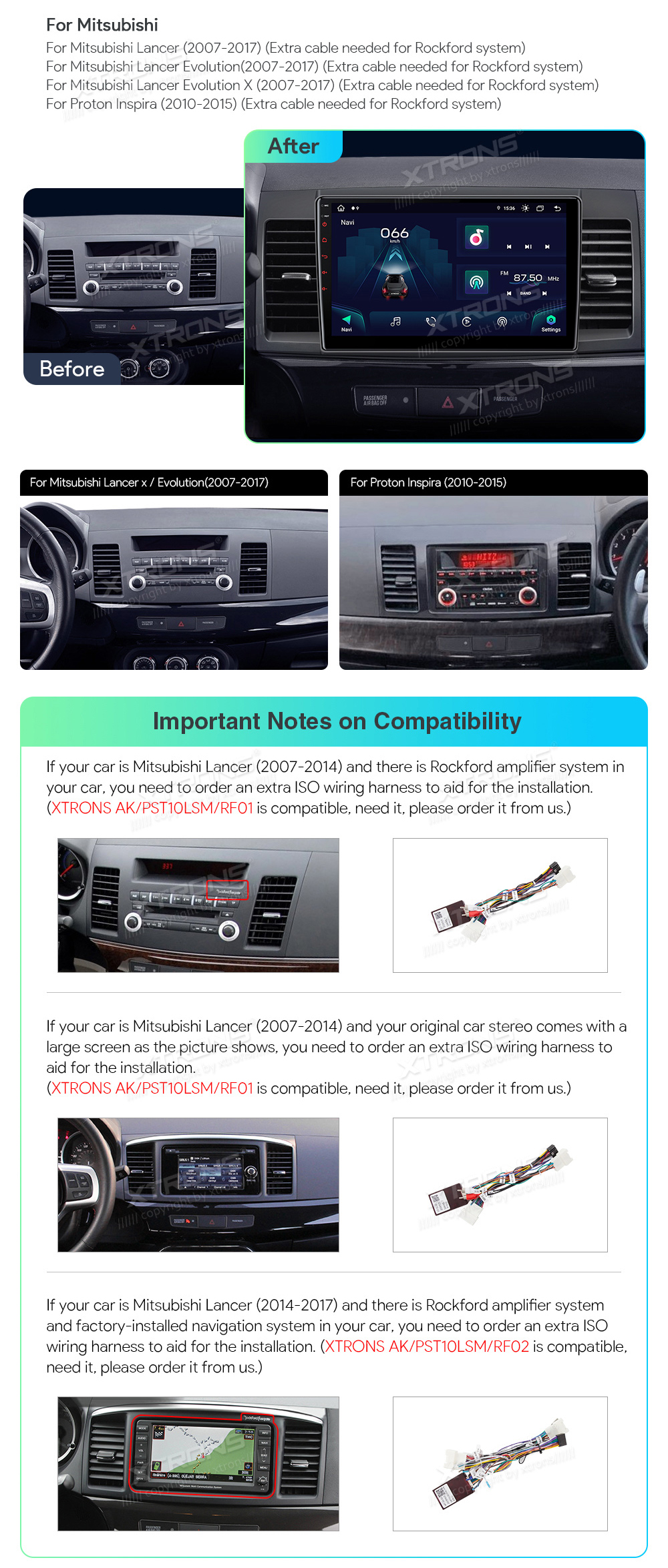 XTRONS IAP12LSMS XTRONS IAP12LSMS  pielāgota multivides radio piemērotība automašīnai