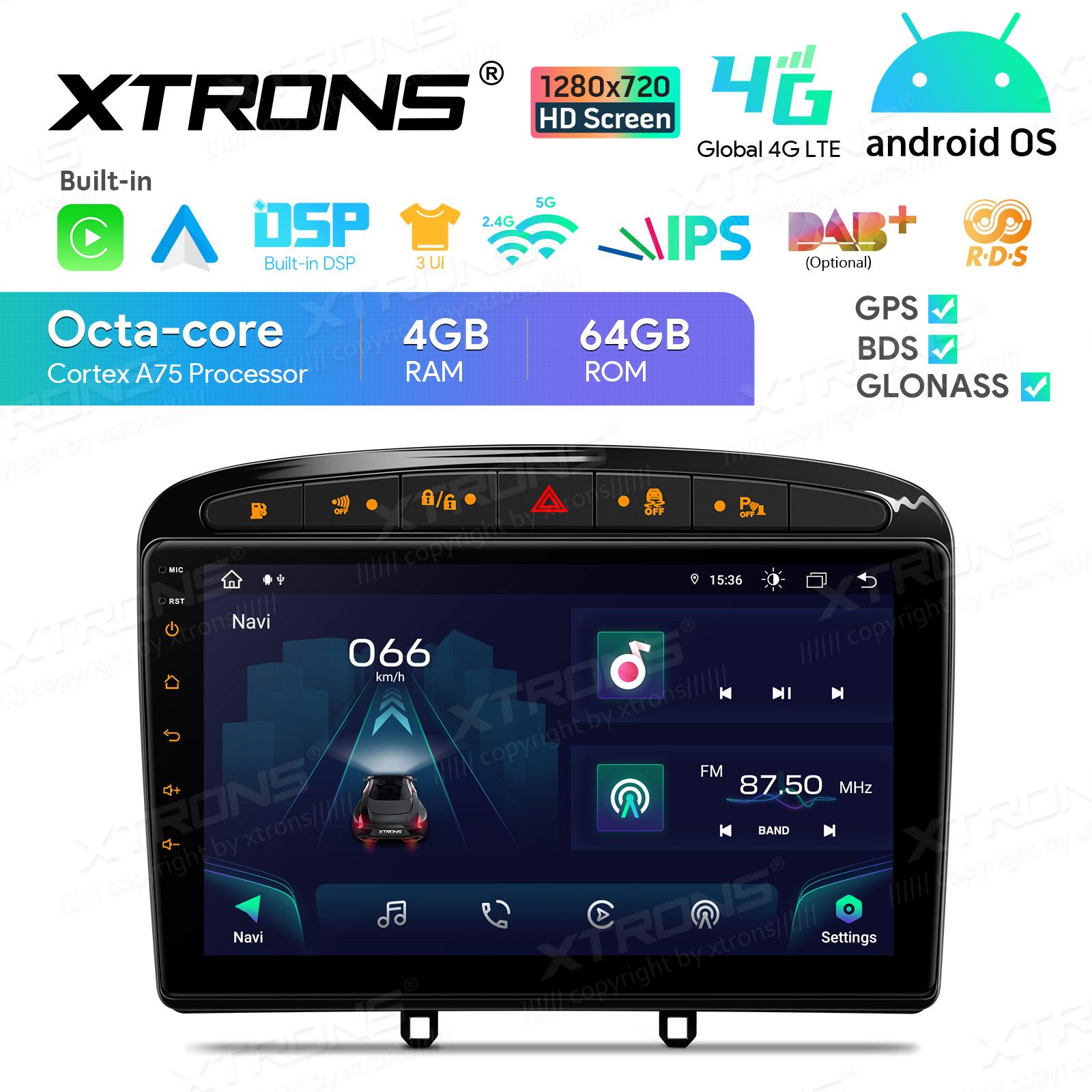 Peugeot 308 (2007-2013) | 408 (2011-2013) | RCZ (2010-2015) Android 13  | GPS autoraadio ja multimeedia keskus